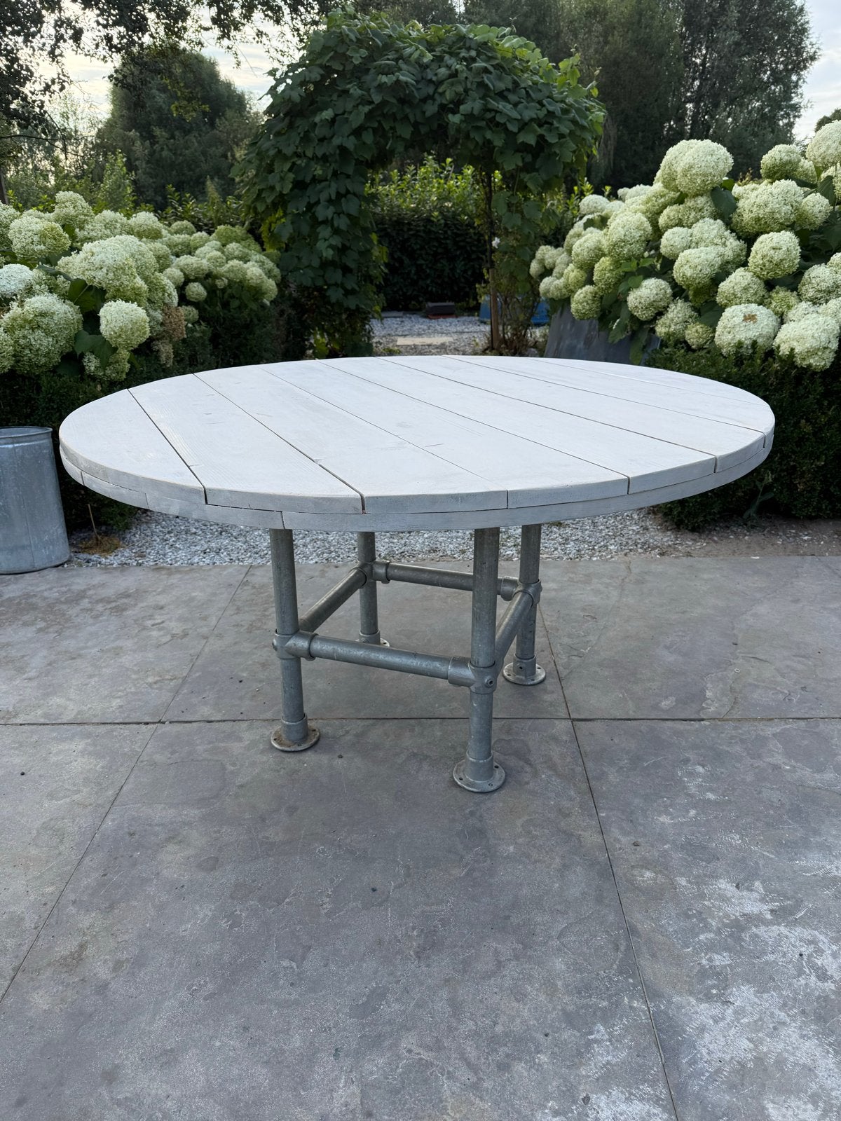 Ronde royale eettafel van steigerhout - Nieuw, Huis en Inrichting, Tafels | Eettafels, Ophalen, Nieuw, Rond, Overige houtsoorten