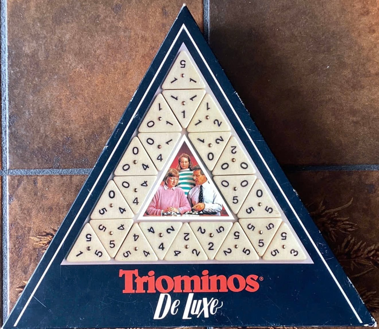 Triominos de luxe, compleet vintage spel, Ophalen of Verzenden, Zo goed als nieuw