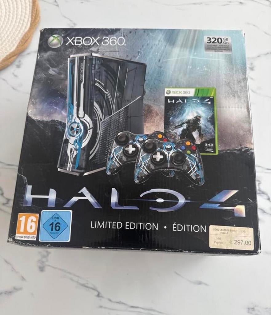 Nieuwe Xbox 360 Halo 4 Limited Edition compleet, Spelcomputers en Games, Spelcomputers | Xbox 360, Met games, 360 E, 320 GB, Met 2 controllers
