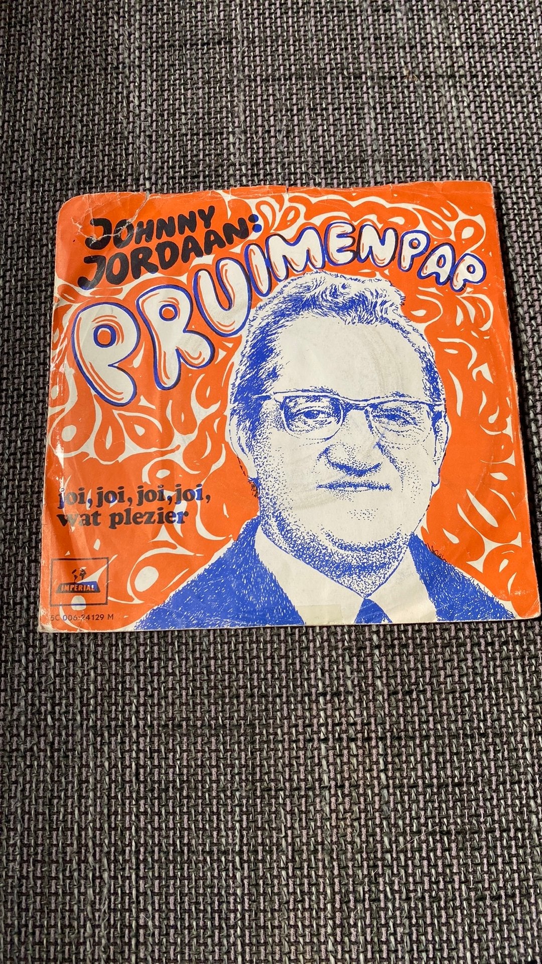 Vinyl single Johnny Jordaan - Pruimenpap, Ophalen of Verzenden, Gebruikt, Nederlandstalig