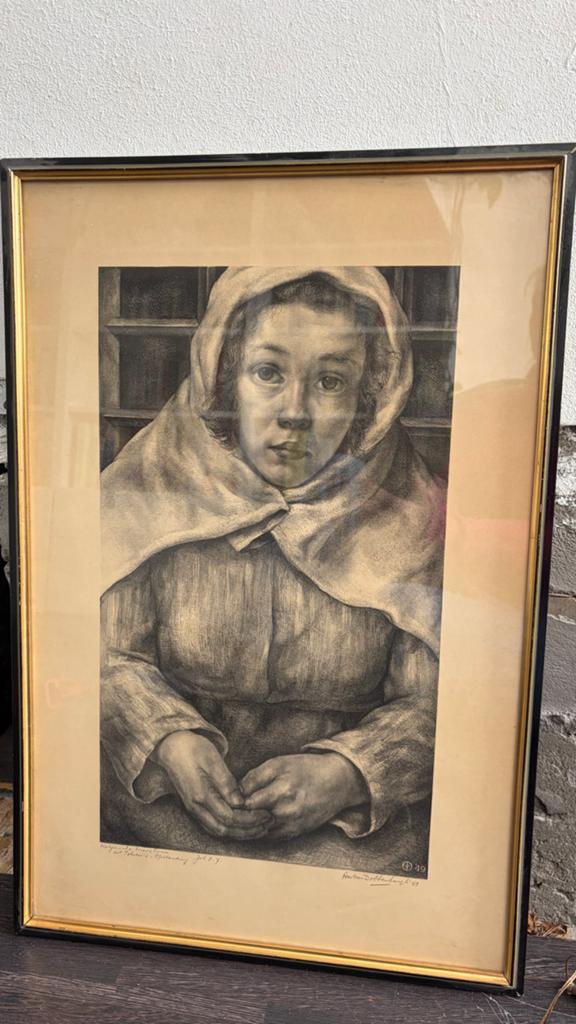 Katyusha Maszlova uit Tolstoi's 'Opstanding' - Ingelijst, Antiek en Kunst, Kunst | Tekeningen en Foto's, Ophalen of Verzenden