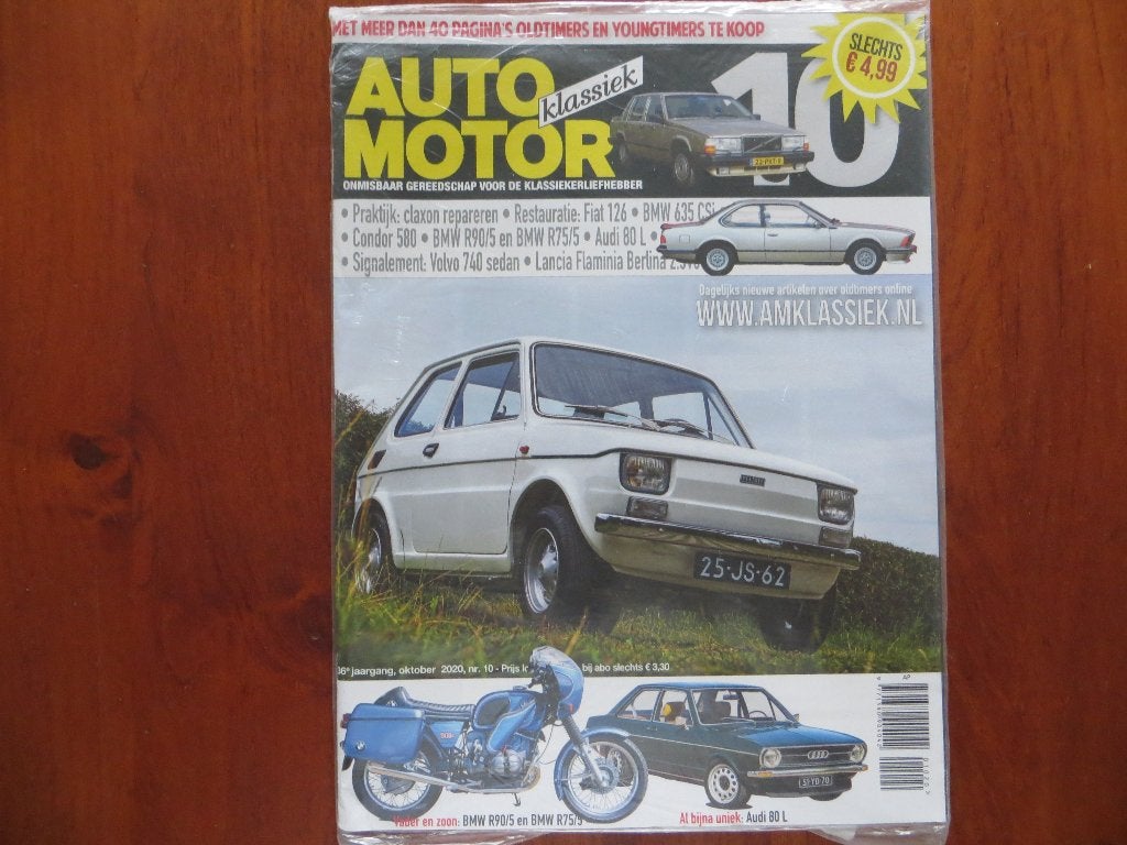 Auto Motor Klassiek 10 2020 Fiat 126, BMW 635 CSi, Volvo 740, Ophalen of Verzenden, Nieuw, Volvo