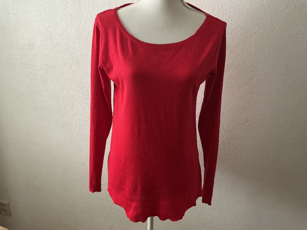 Hnm longsleeve shirt rood L, H&M, Maat 42/44 (L), Ophalen of Verzenden, Zo goed als nieuw