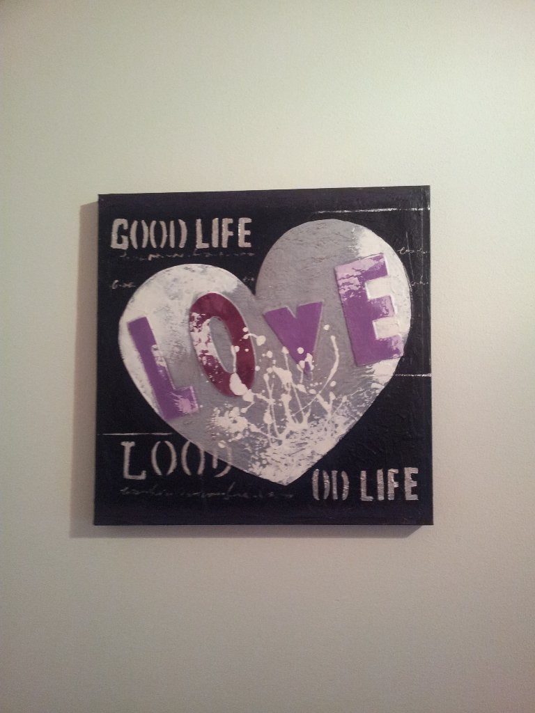 Canvas doek met hart erop, Ophalen, 50 – 75, Overige typen, Nieuw