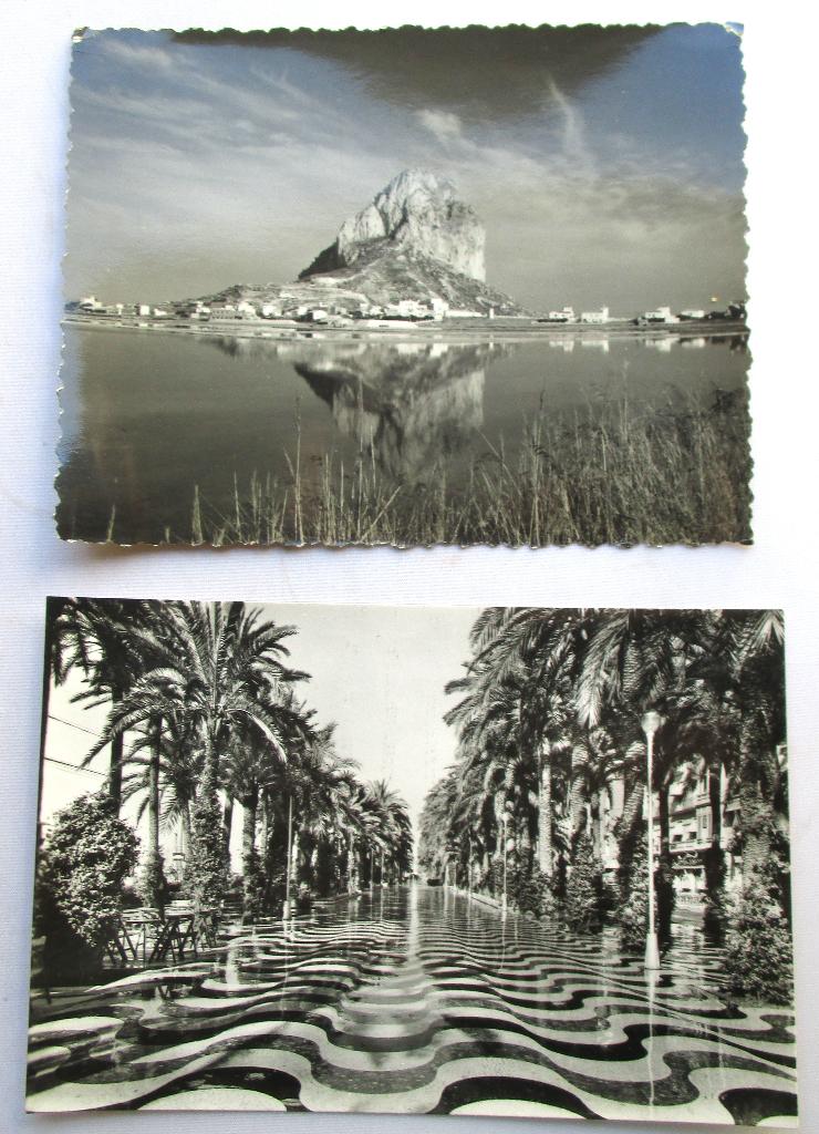Spanje~Alicante en Calpe~Retro Ansichtkaarten, jaren 60, Ophalen of Verzenden, 1960 tot 1980, Ongelopen, Stad of Dorp
