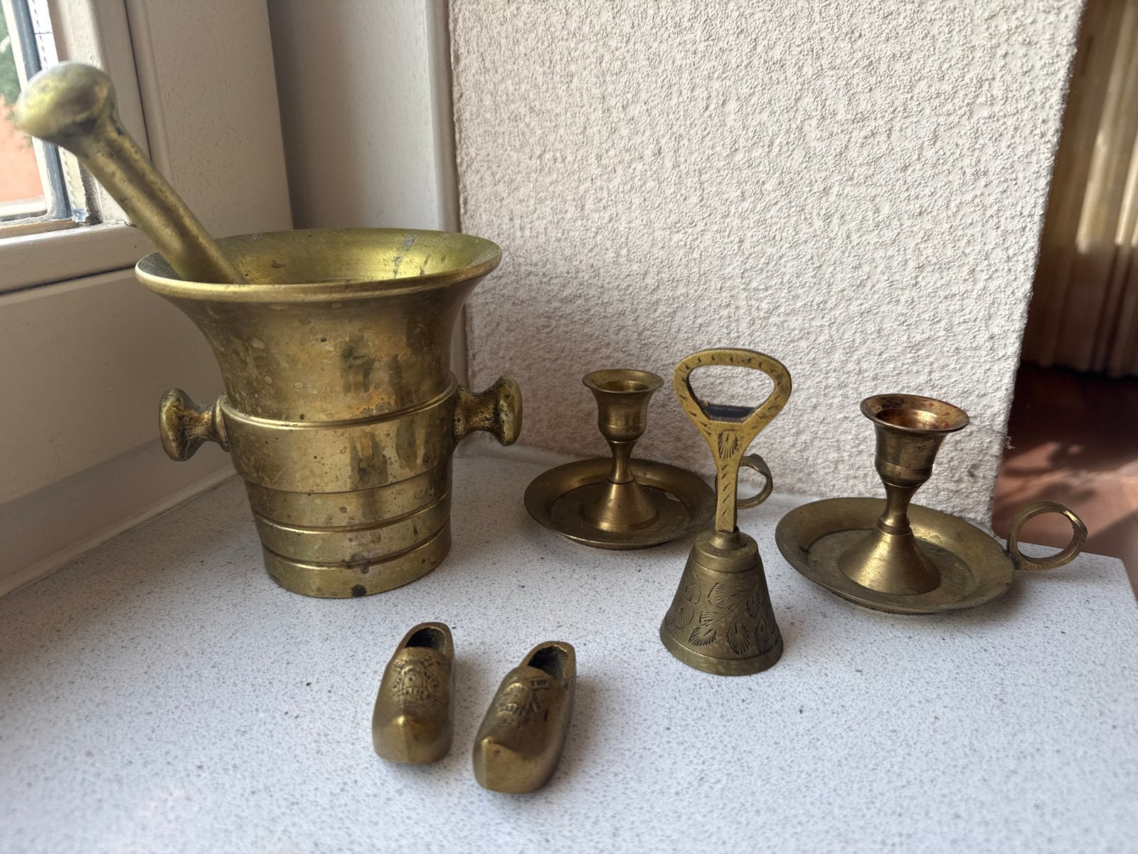 Antieke koperen en bronzen decoratieve items, Ophalen, Koper
