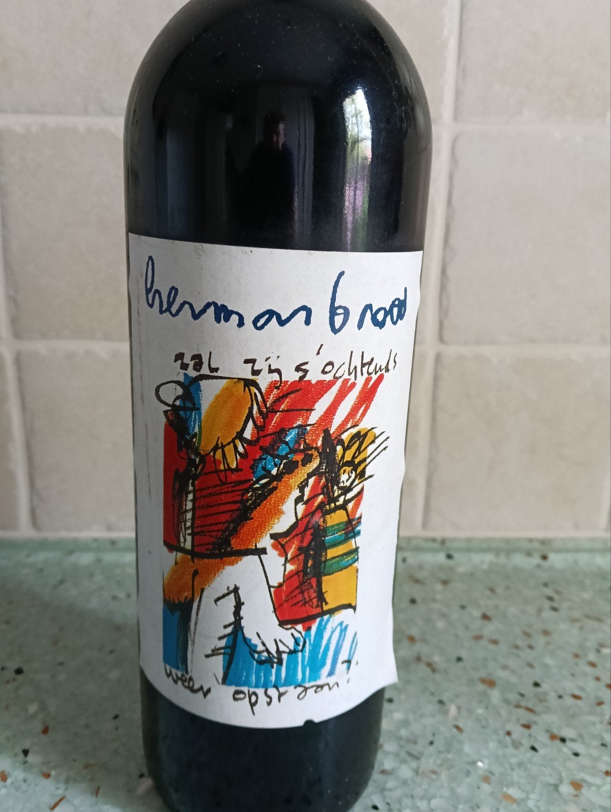 Herman Brood Wijn - Cabernet Sauvignon-Merlot 1996, Ophalen of Verzenden, Gebruikt