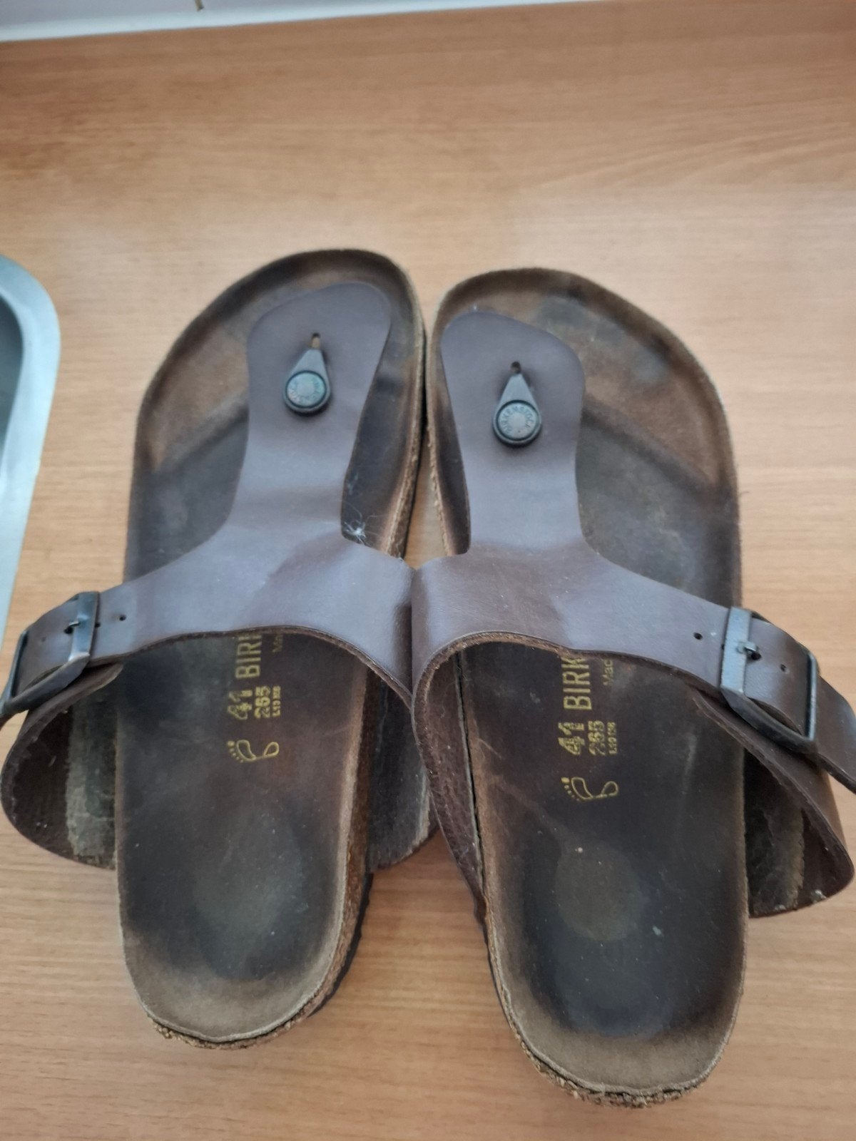 Birkenstock Gizeh teenslippers, maat 41, bruin, Kleding | Heren, Schoenen, Bruin, Ophalen of Verzenden, Birkenstock, Gedragen