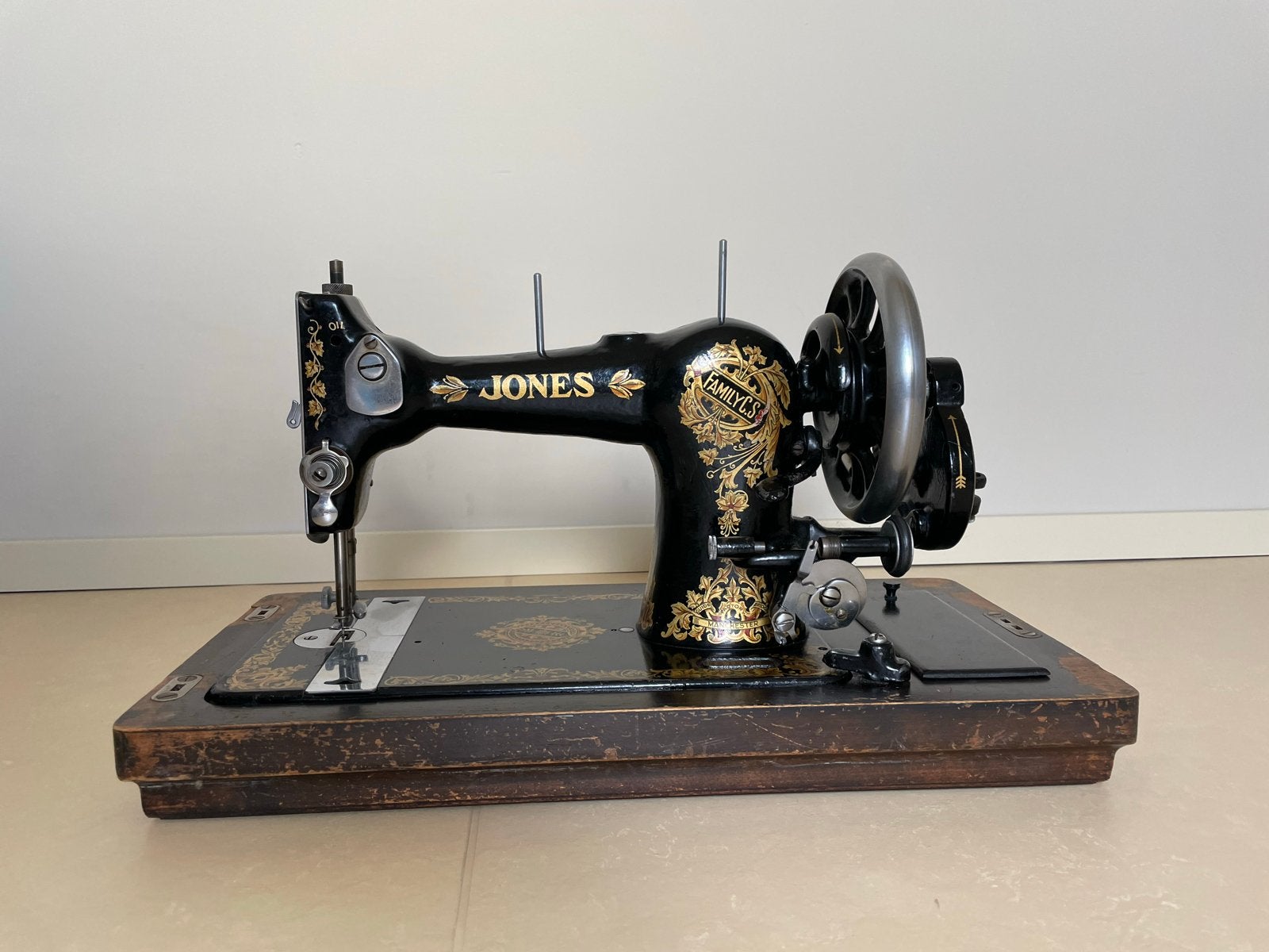 Vintage Jones CS Family naaimachine, Antiek en Kunst, Antiek | Naaimachines, Ophalen