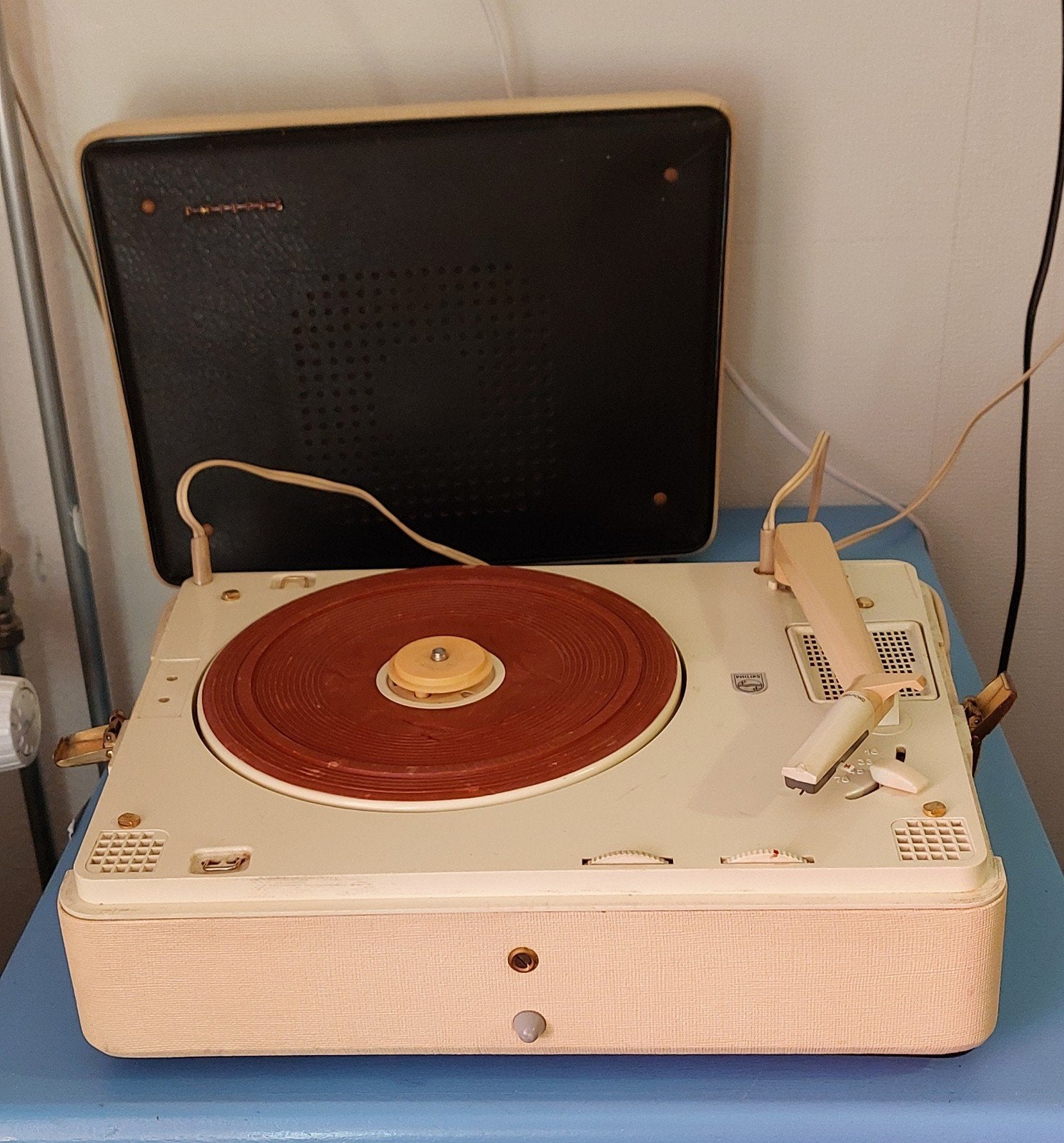 Philips AG4456  koffergrammofoon, Ophalen of Verzenden, Audio en Video