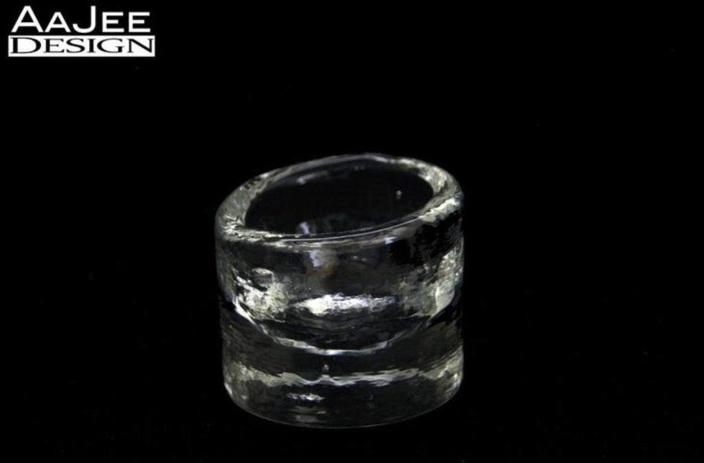 Kandelaartje - helder glas - Scandinavisch design, Huis en Inrichting, Ophalen of Verzenden, Glas, Zo goed als nieuw, 6 cm