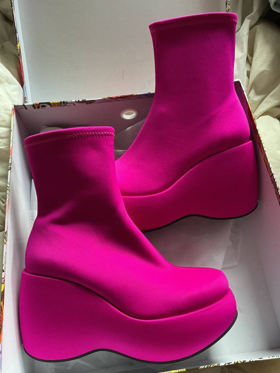 Jeffrey Campbell plateau enkellaarsjes, sokmodel, sleehak, Lage of Enkellaarzen, Nieuw, Ophalen of Verzenden, Roze