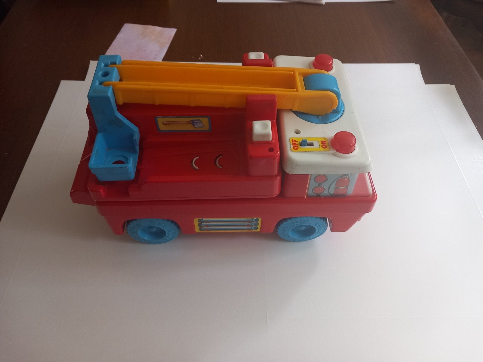 brandweerauto merk fisher price, Verzenden, Gebruikt, Auto of Voertuig, Met licht