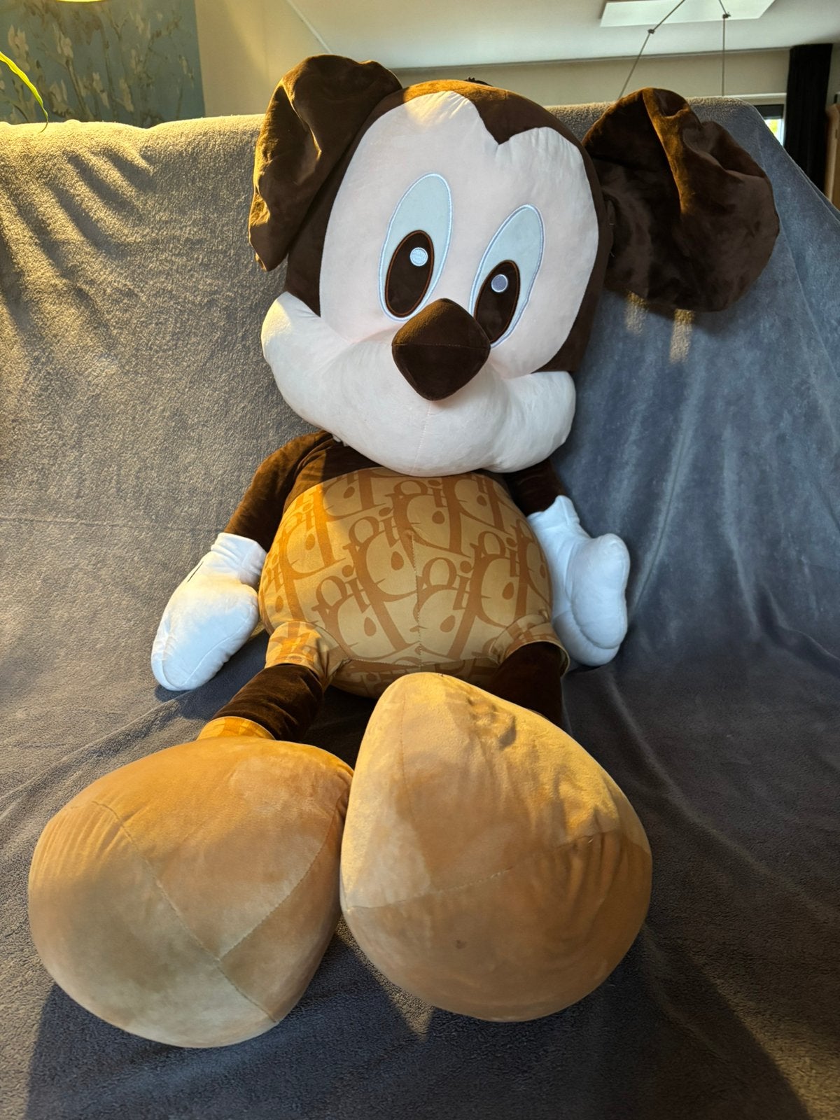XXL Knuffel Mickey Mouse Dior - 1.40m, Kinderen en Baby's, Muis, Disney, Ophalen of Verzenden, Zo goed als nieuw