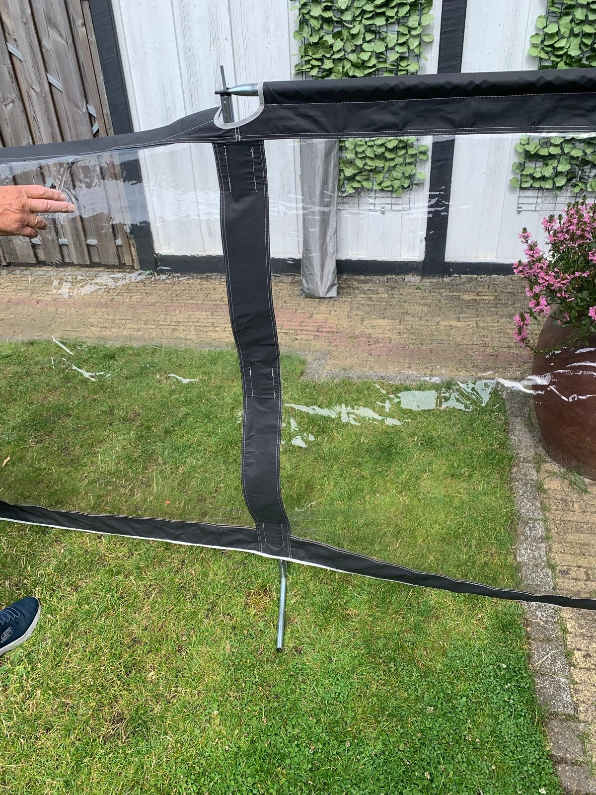 Transparant windscherm/afscheiding voor terras/tuin, Ophalen, Gebruikt