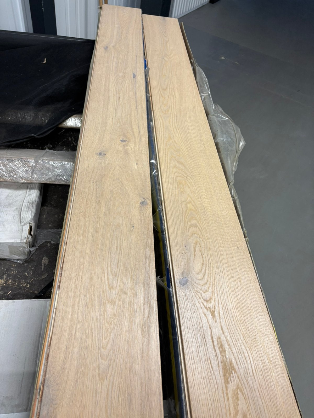 Eiken gerookt wit olie Restpartij parket, Nieuw, 5 tot 10 m², 10 tot 30 cm, Hout