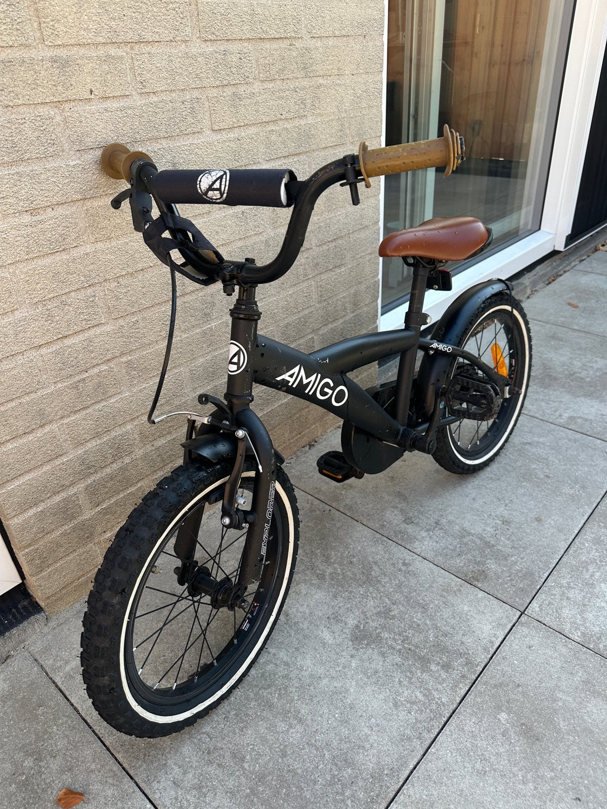 Amigo jongensfiets - 16 inch met hand- en terugtraprem, Ophalen, Terugtraprem, Gebruikt, Handrem