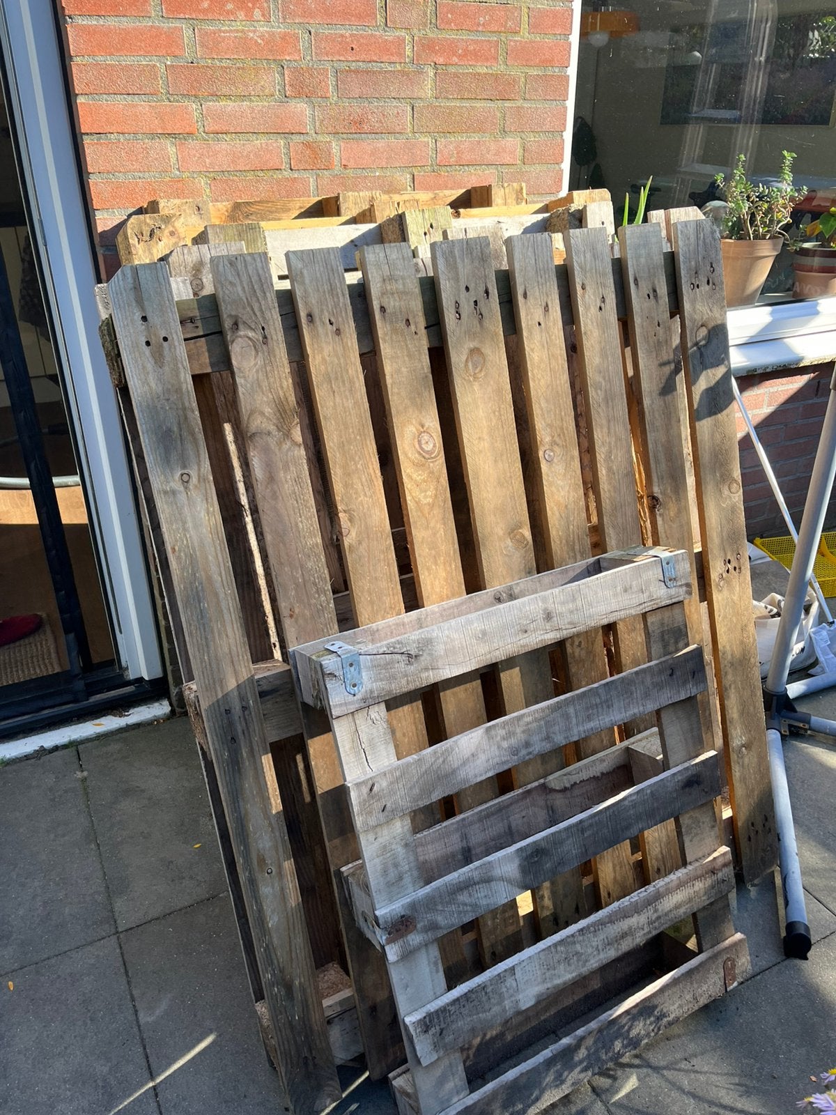 Gratis pallets, Tuin en Terras, Ophalen, 1 tot 2 meter, Minder dan 3 meter, Zo goed als nieuw