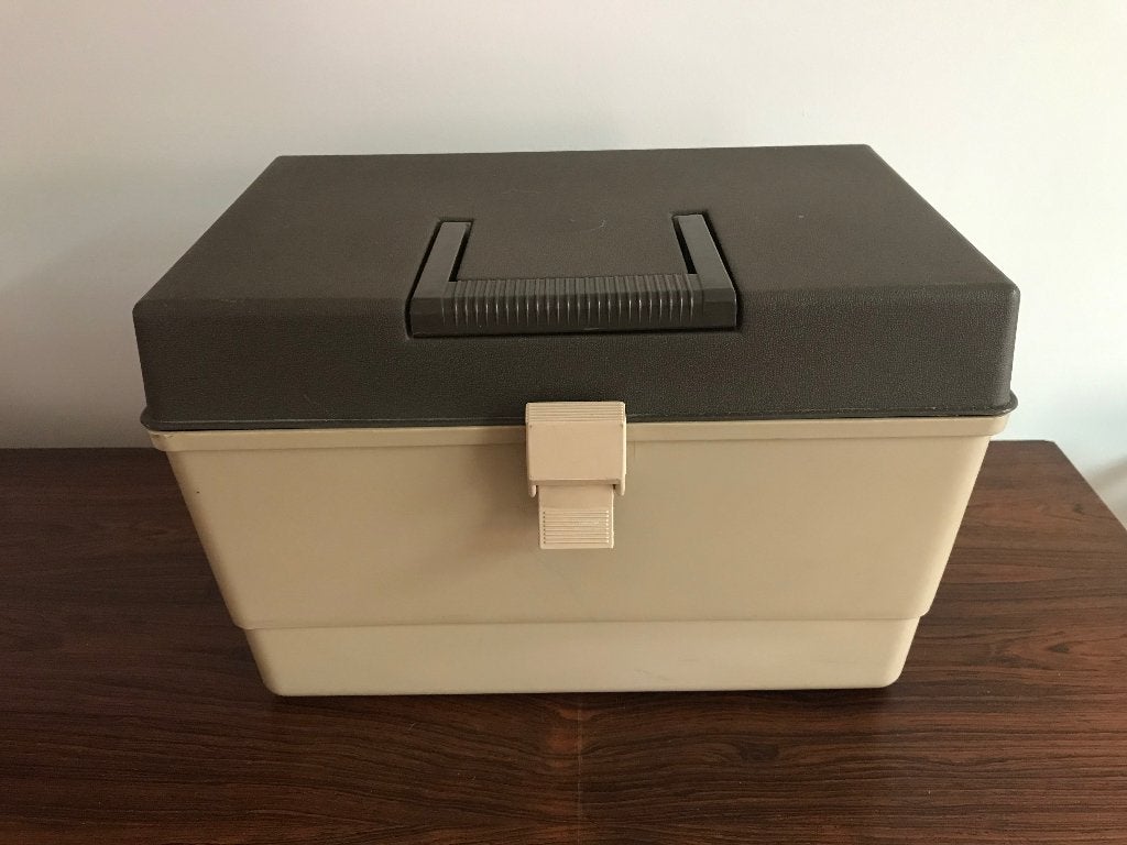 Retro vintage naaidoos naaikoffer naaibox naaien, Ophalen of Verzenden, Gebruikt