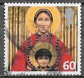 GB 60p. Kerstzegel - Maria met kind - 2005, Postzegels en Munten, Postzegels | Europa | UK, Verzenden, Gestempeld