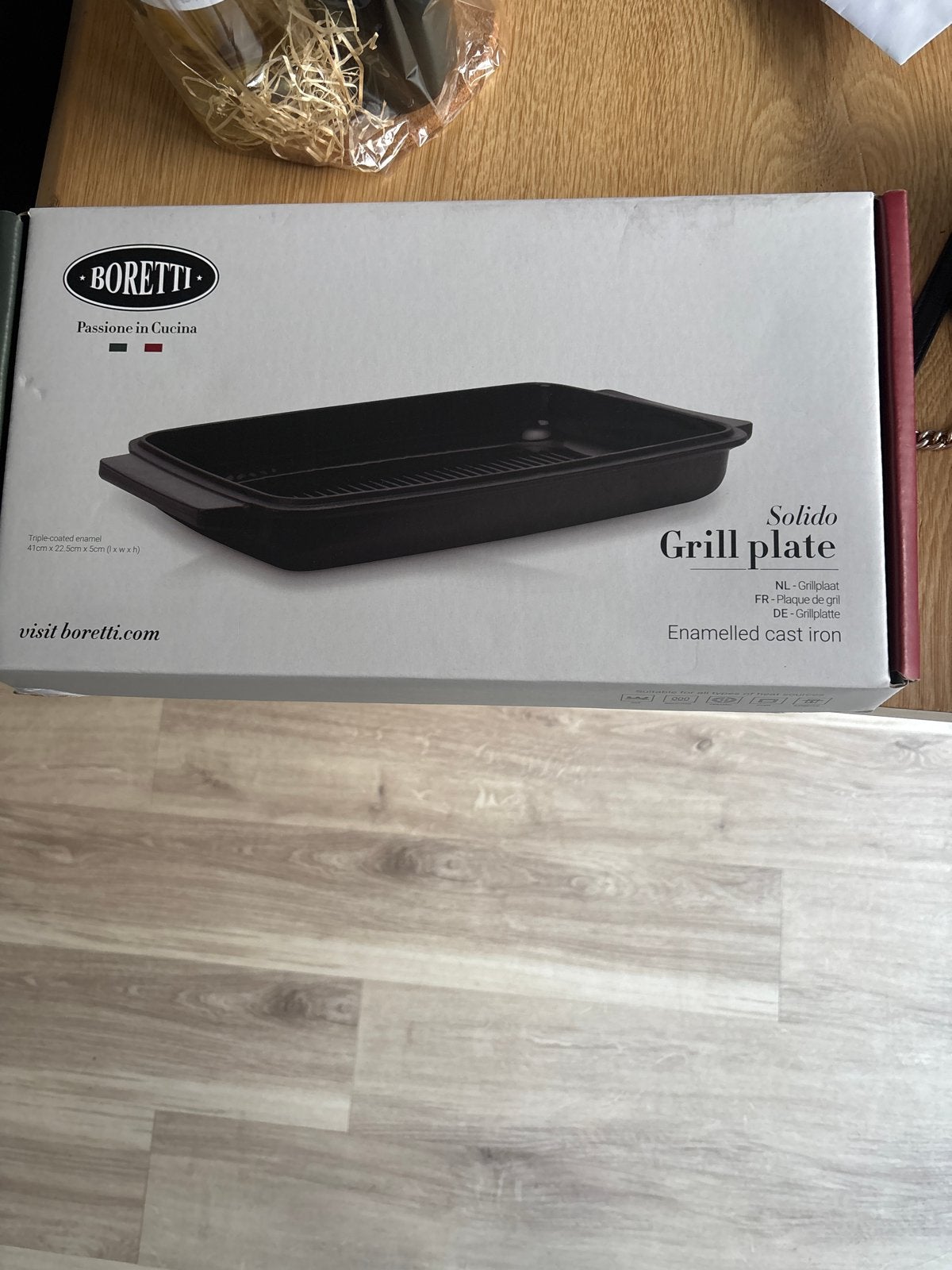 Boretti Solido Grillplaat - Geëmailleerd Gietijzer, Gietijzer, Overige typen, Nieuw, Ophalen of Verzenden