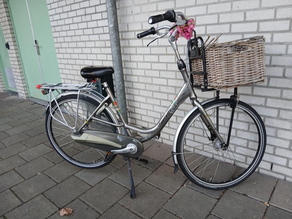 Gazelle dames fiets met mand, lage instap, Fietsen en Brommers, Fietsen | Dames | Moederfietsen, Ophalen, Gebruikt, Gazelle, Versnellingen