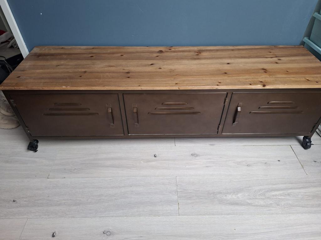 Locker tv-meubel industrieel Maison du Monde, Ophalen of Verzenden, Zo goed als nieuw, 25 tot 50 cm