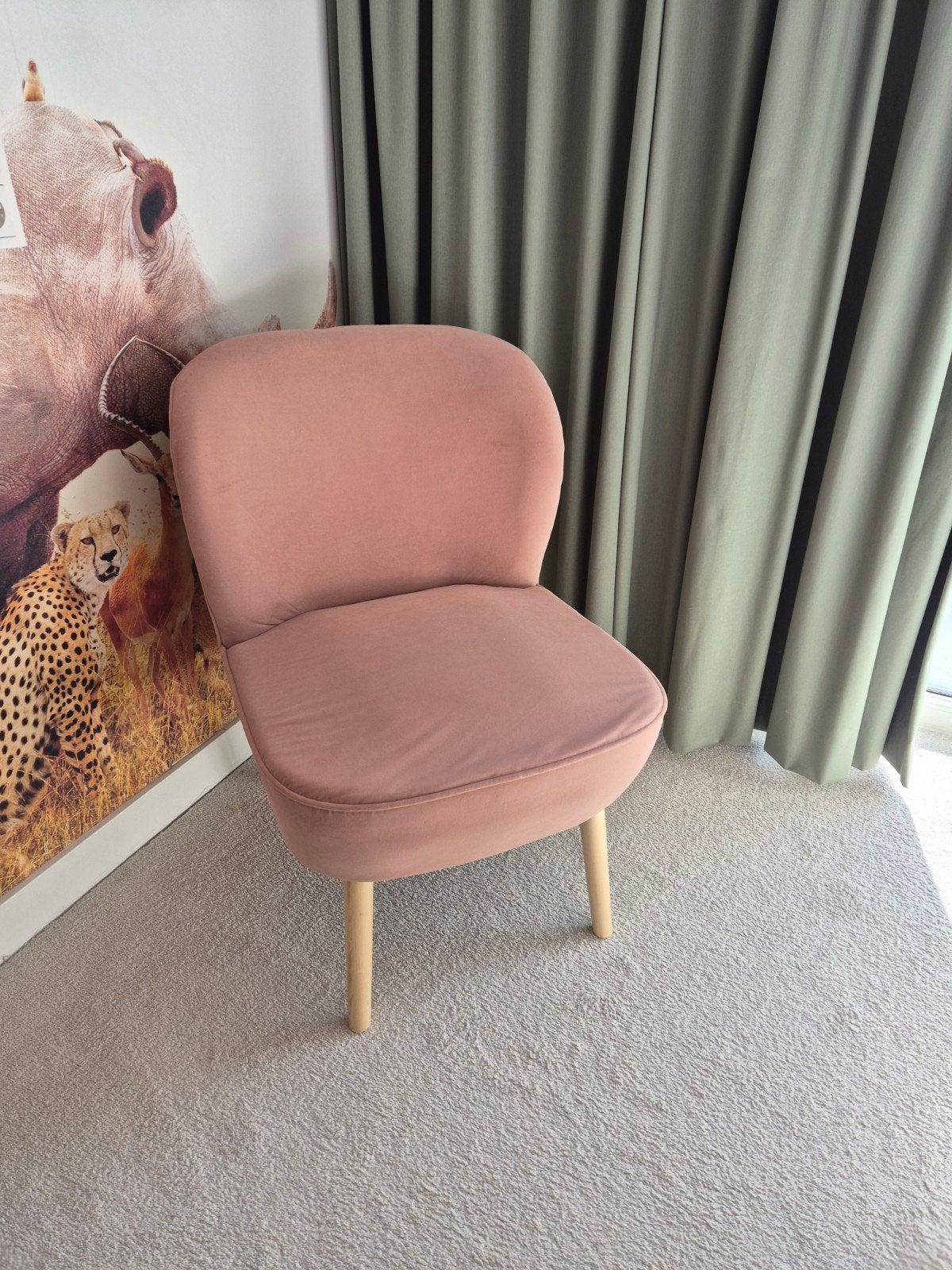 Roze stoel kwantum, Huis en Inrichting, Ophalen, Gebruikt, Overige kleuren, Eén