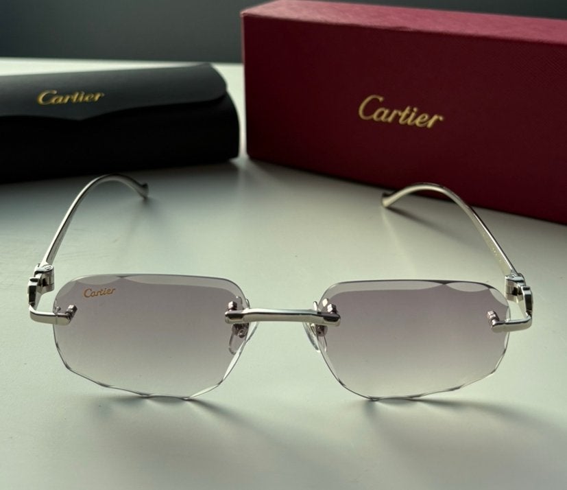 Cartier Panthère Zonnebril Zilver Grijze Glazen (dita dalia), Sieraden, Tassen en Uiterlijk, Ophalen of Verzenden, Zo goed als nieuw