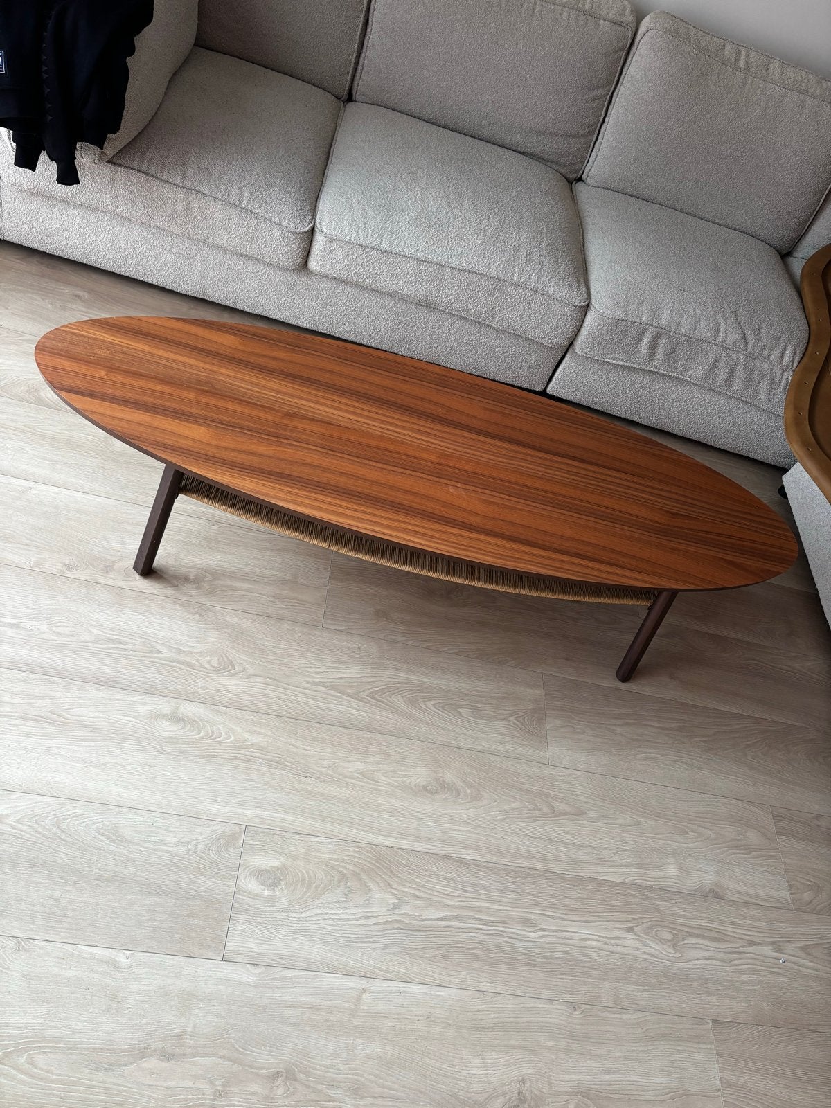 Stijlvolle Salon Tafel in Japanse Stijl, Huis en Inrichting, 100 tot 150 cm, Zo goed als nieuw, Ovaal, 5 – 50