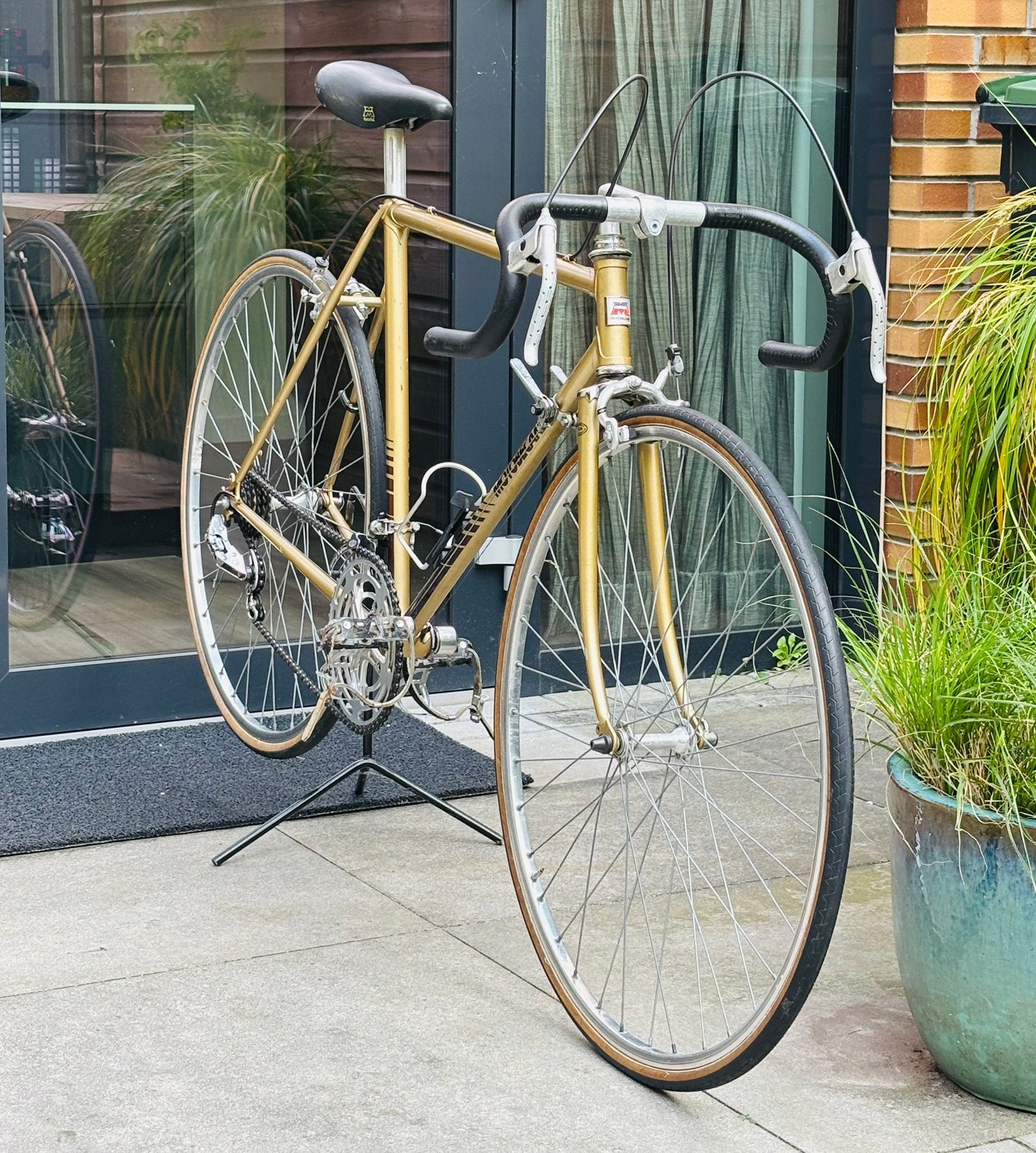 Motobecane Reynolds 531 vintage stalen retro racefiets 54cm, 28 inch, Gebruikt, Velgrem, 53 tot 57 cm
