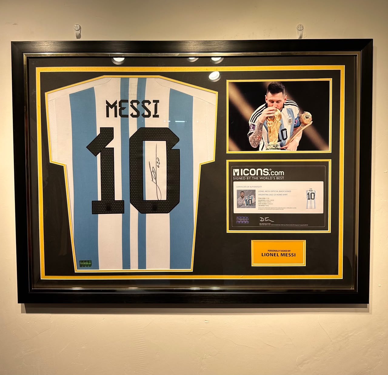 Gesigneerd Messi shirt wk 2022 gekeurd door icons, Ophalen of Verzenden