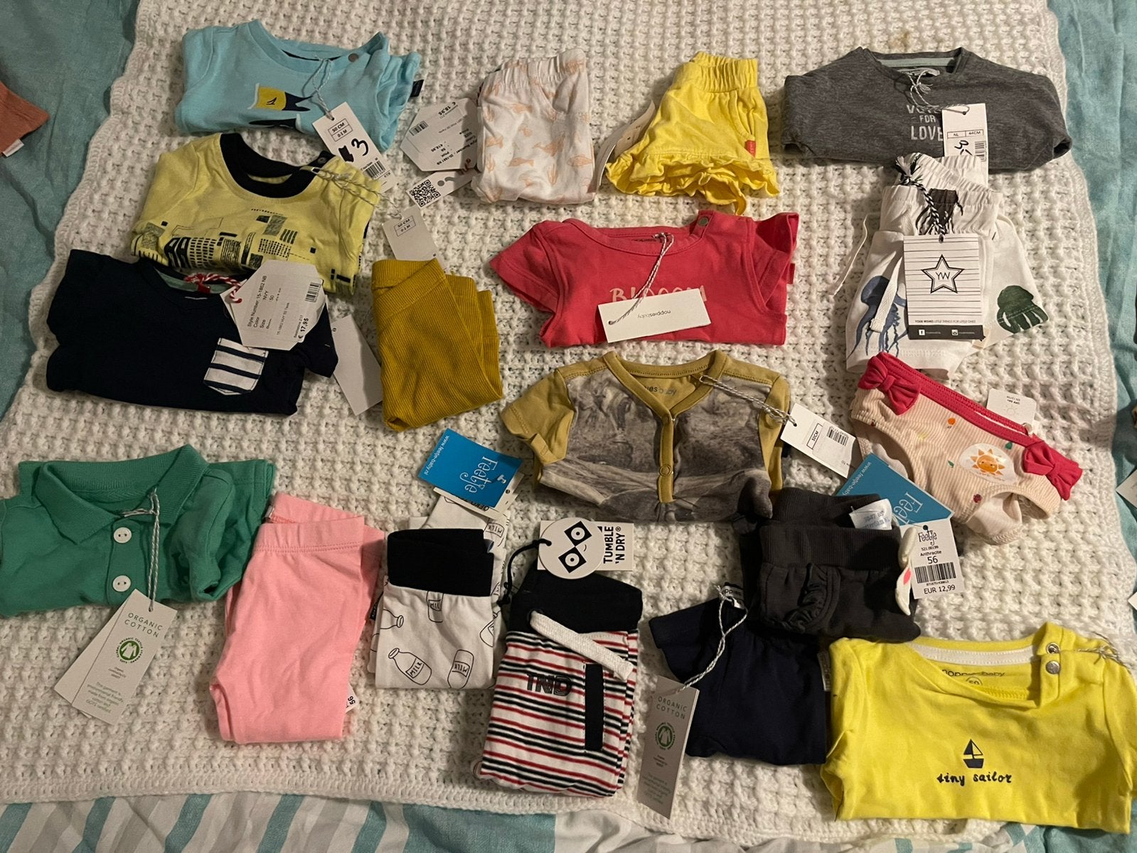 Partij babykleding noppies/tumble n dry, feetje,bbl 18st, Ophalen of Verzenden, Nieuw, Maat 56