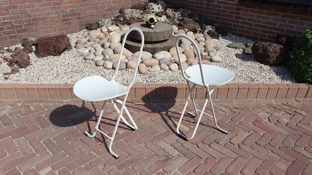 Gastone Rinaldi stoelen ( 2 stuks ), Huis en Inrichting, Stoelen, Ophalen, Twee, Wit, Vintage