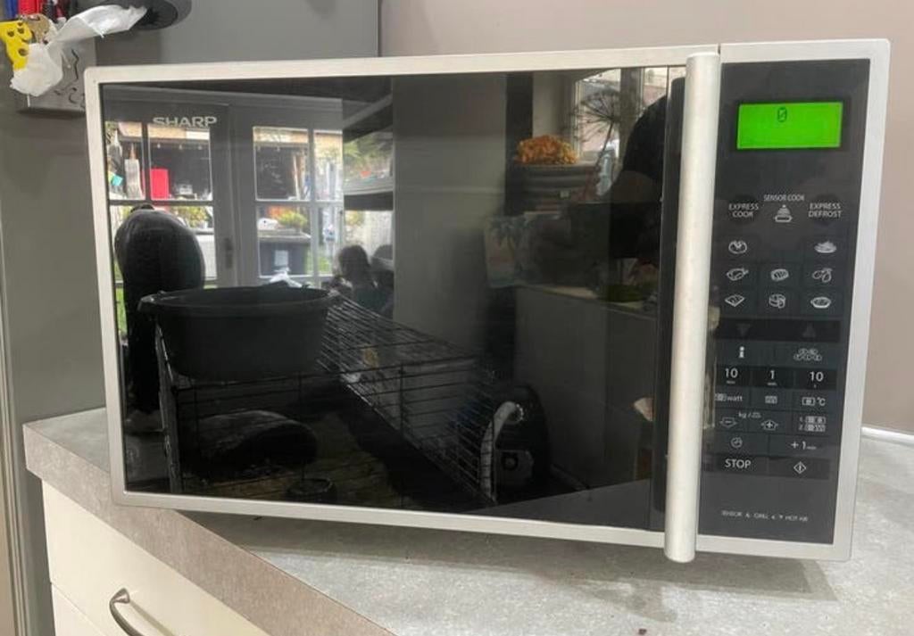 Sharp R 961 INW combi oven magnetron, Witgoed en Apparatuur, Magnetrons, Ophalen, Combimagnetron, Crisp, Gebruikt