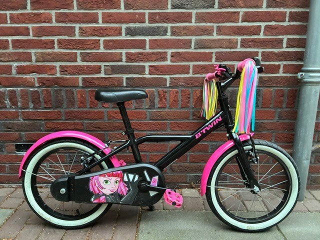 mooie rijklare ZGAN btwin stay hero girl 500 16 inch, Ophalen, Velgrem, Btwin, Minder dan 16 inch