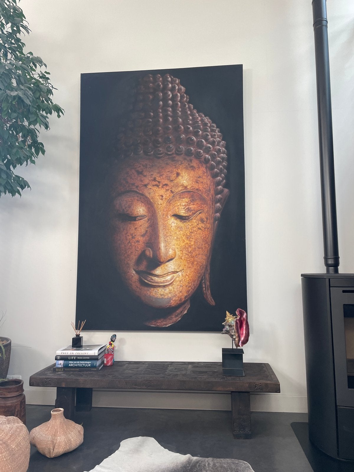 Boeddha Schilderij 2,20 x 1,40, Ophalen of Verzenden