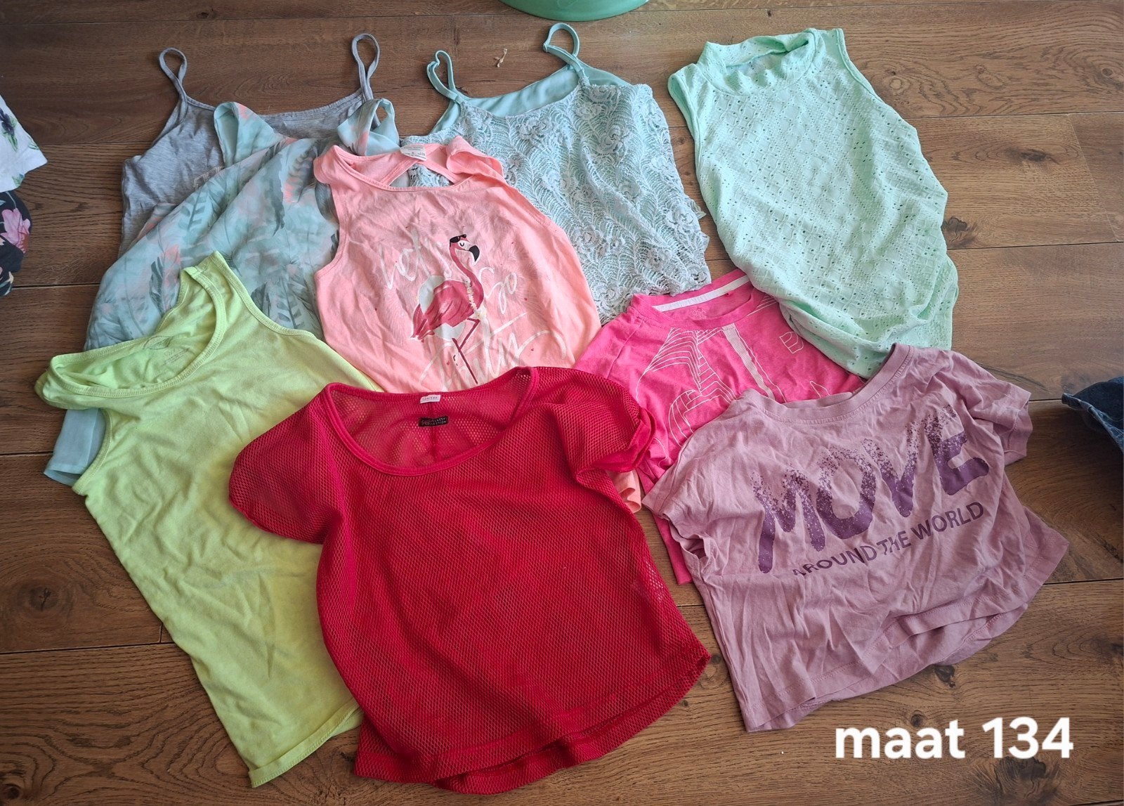 Zomer T-shirts en hemdjes maat 134, Ophalen of Verzenden, Meisje, Shirt of Longsleeve