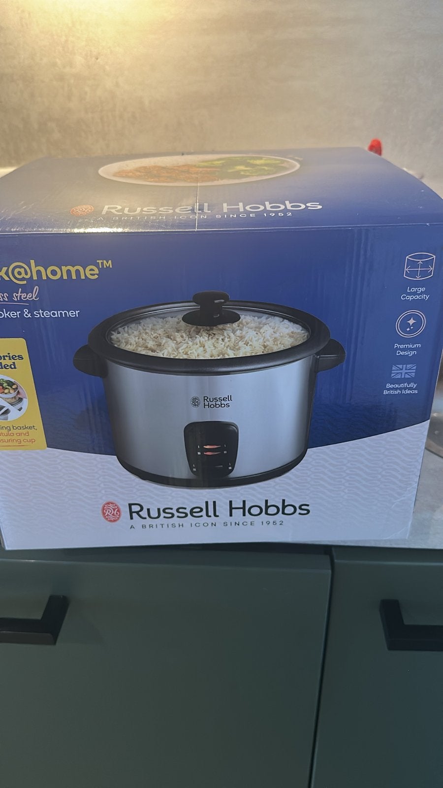 Russell Hobbs Rijstkoker & Stomer - Nieuw in doos, Ophalen of Verzenden, Zo goed als nieuw