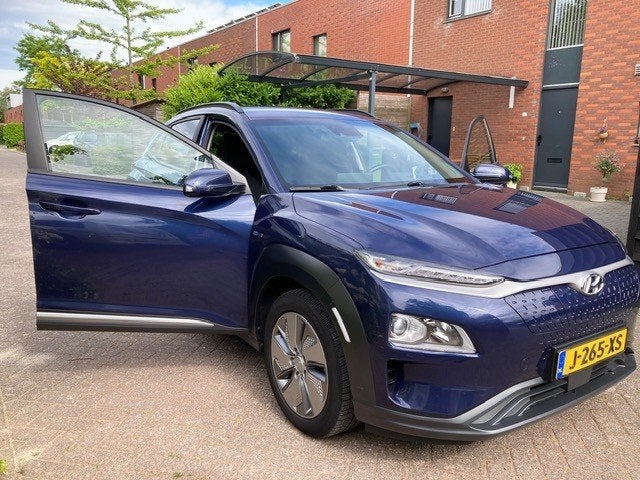 Hyundai Kona Comfort EV 2021 Blauw, Auto's, Hyundai, Particulier, Kona, ABS, Achteruitrijcamera, Adaptive Cruise Control, Airbags