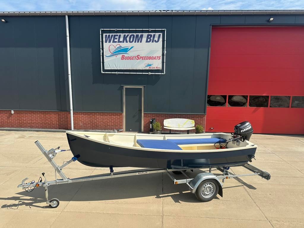 Motor boot 460 compleet met motor en trailer, Binnenboordmotor, Ophalen of Verzenden, Zo goed als nieuw, 3 tot 6 meter