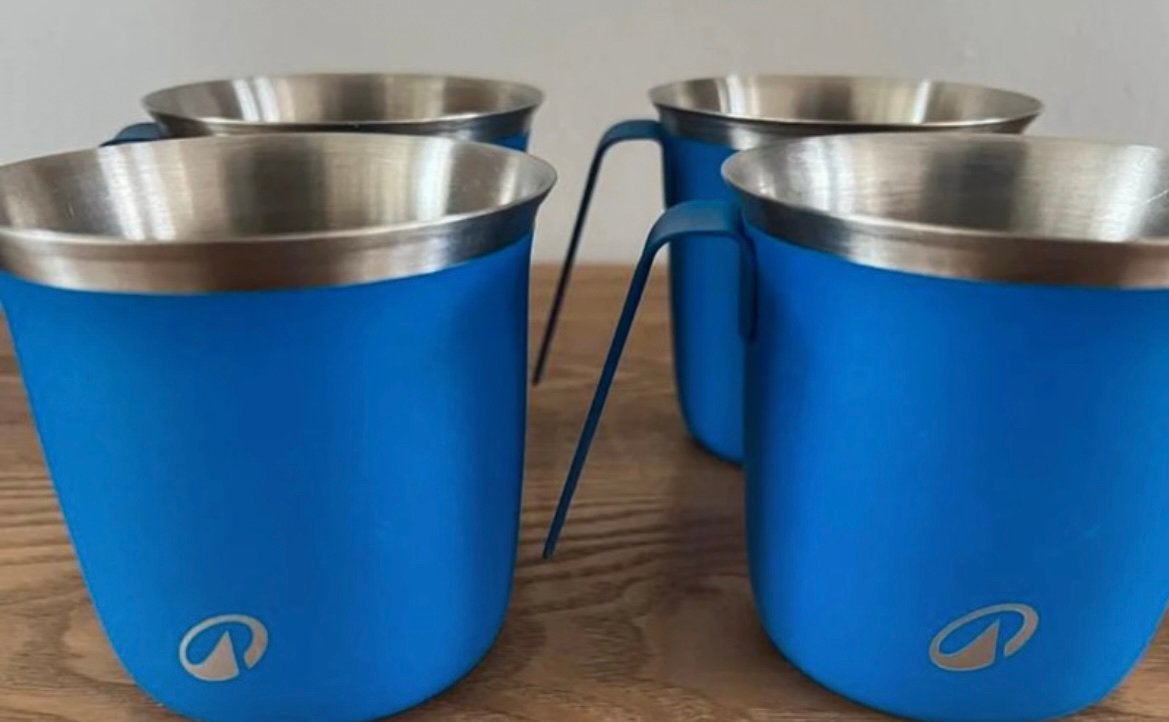Travel mugs stainless steel 0.25 L, Ophalen of Verzenden, Zo goed als nieuw