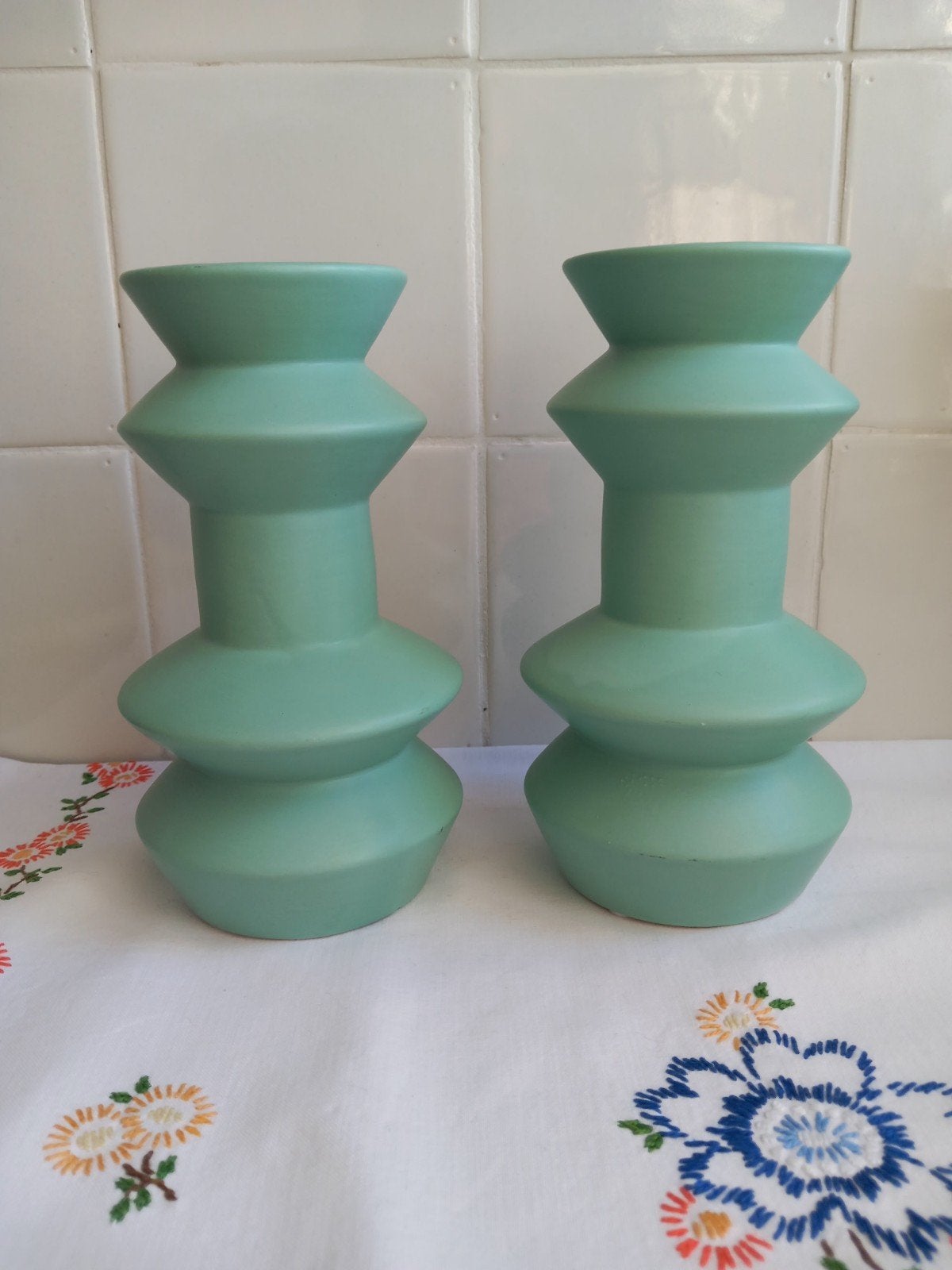 2x retro vaasje Karwei., Ophalen of Verzenden
