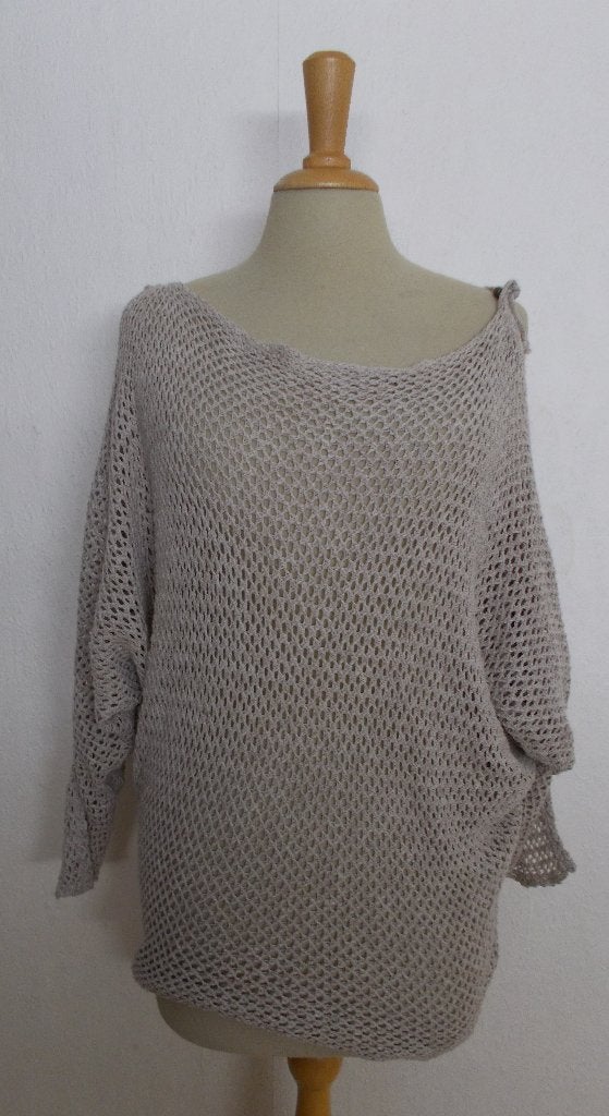 Crochet/gehaakte top van Beatrice San Fransico Ibiza! L/XL, Bruin, Verzenden, Maat 42/44 (L), Zo goed als nieuw