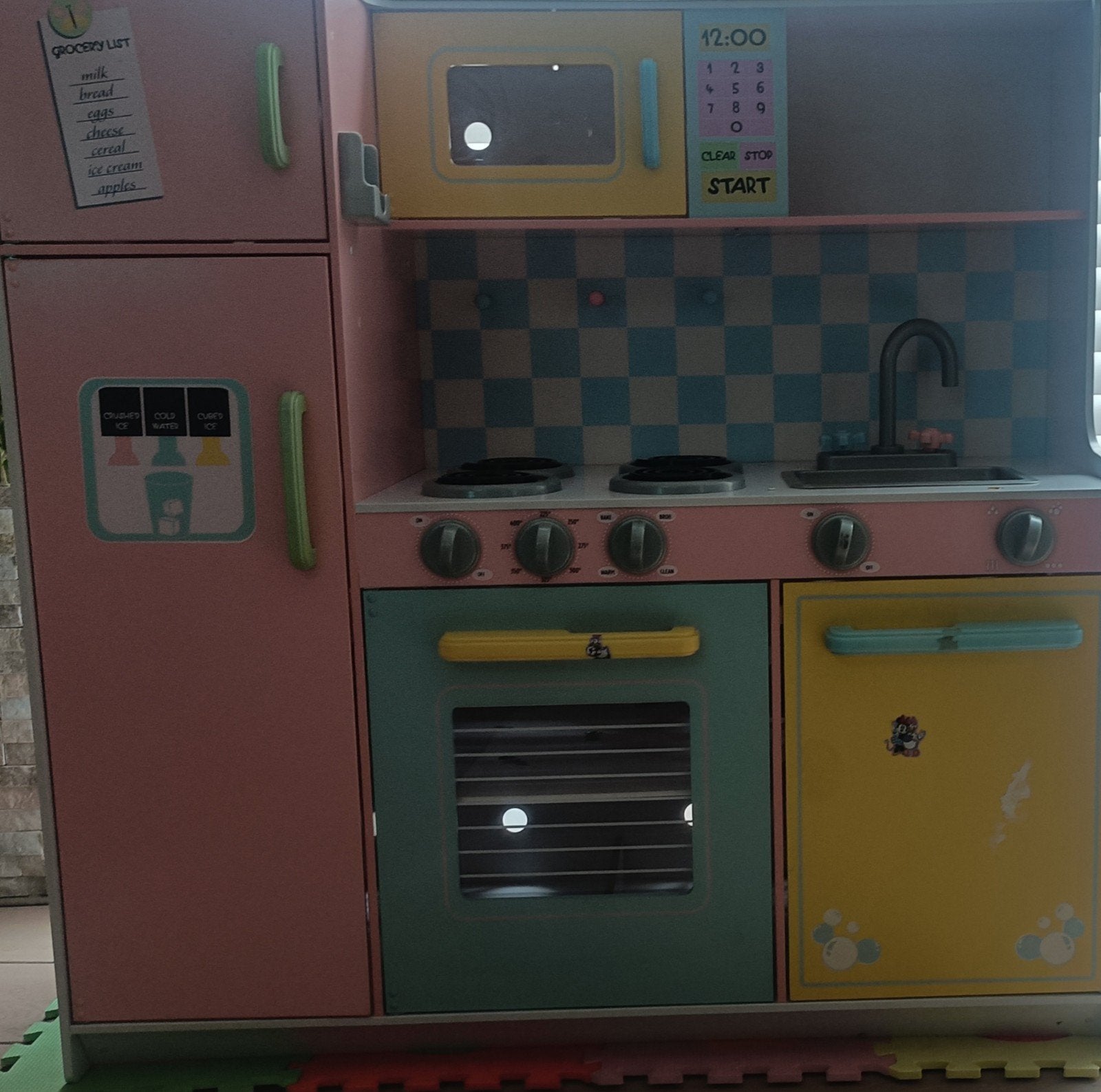 Grote houten speelkeuken met koelkast en oven, Ophalen, Gebruikt, Hout, Speelkeuken