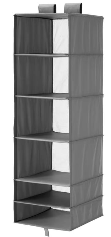 Ikea SKUBB Opberger met 6 vakken,zwart, 35x45x125 cm, Ophalen of Verzenden, 25 tot 50 cm, 50 tot 100 cm, Minder dan 100 cm