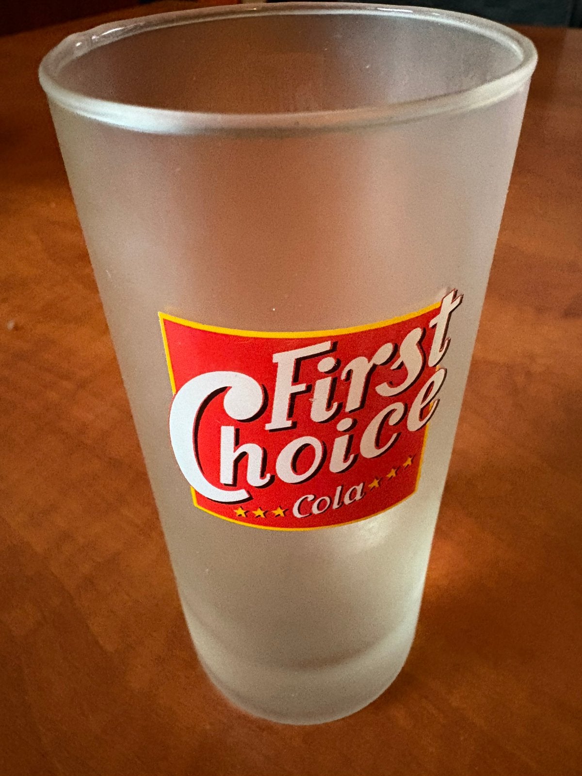 Glas cola First Choice, Ophalen of Verzenden, Zo goed als nieuw, Frisdrankglas