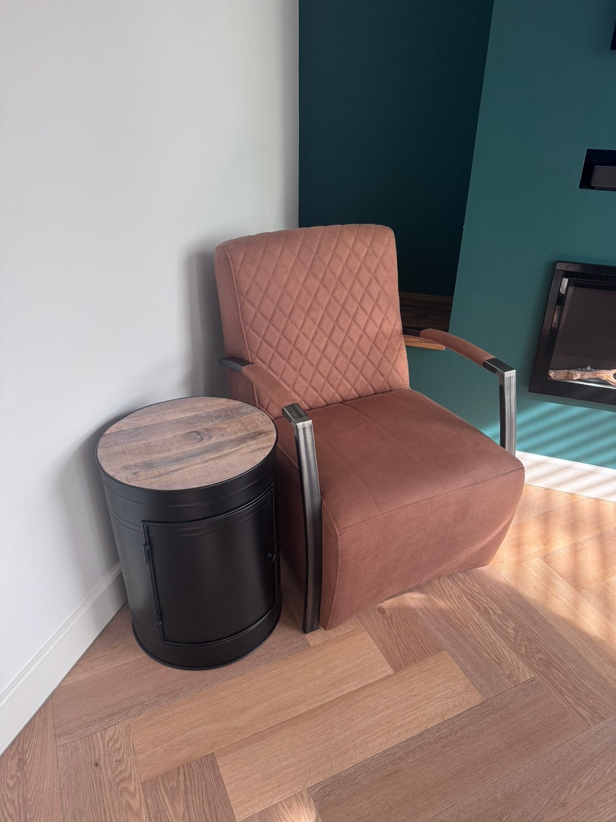 NIEUW Relax fauteuil / Stoel / Cognac, Ophalen, Minder dan 75 cm, Nieuw, Stof