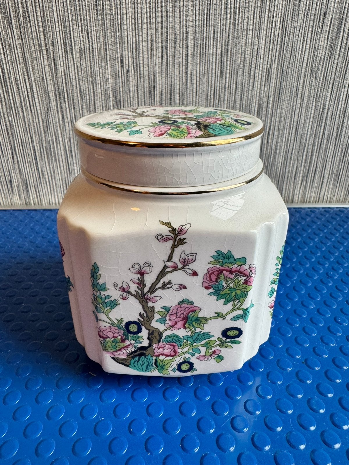 Vintage Sadler Engelse voorraadpot – Chinoiserie bloesem, Antiek en Kunst, Ophalen of Verzenden