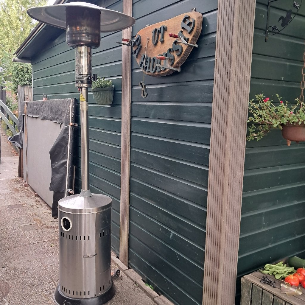 terrasverwarmer op gas met wielen, Ophalen, Gebruikt, Gas, Vloer